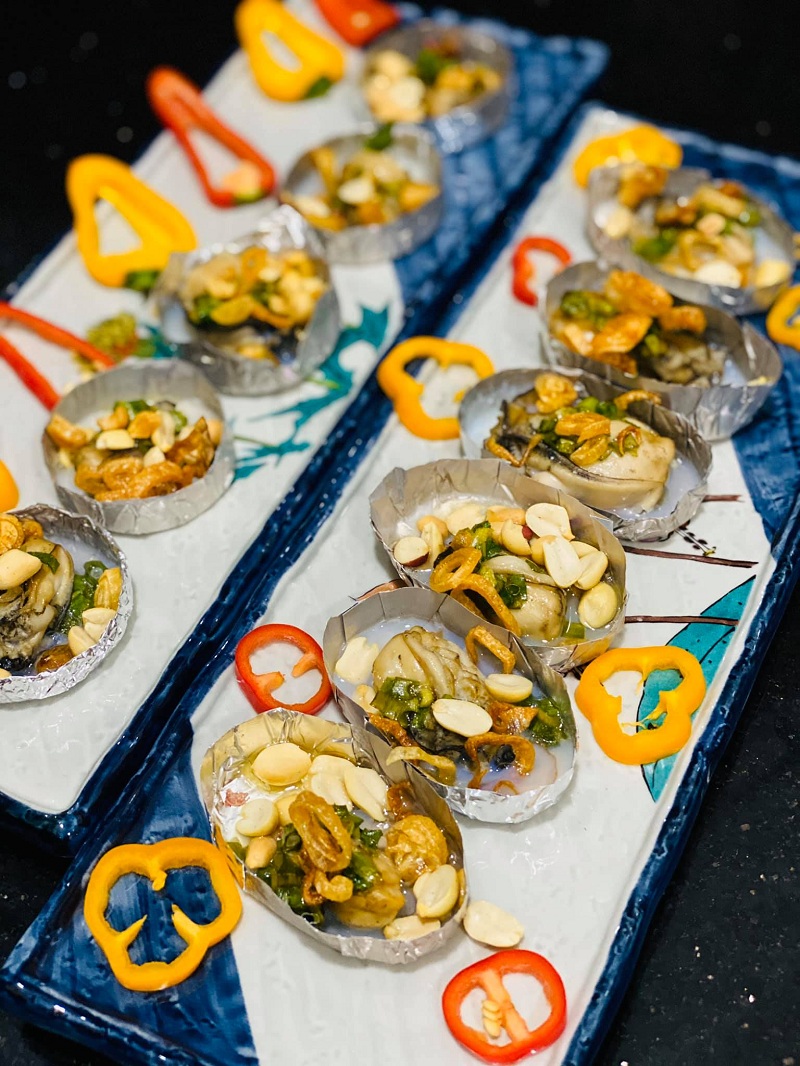 Ruột hàu nướng giấy bạc